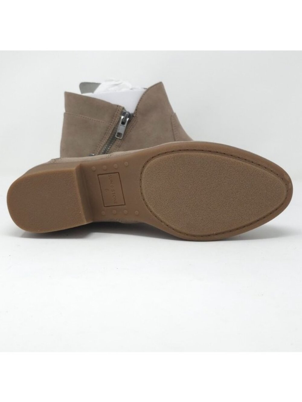 Sun + Stone Taupe Ankle Booties size 6M - Picture 5 of 12